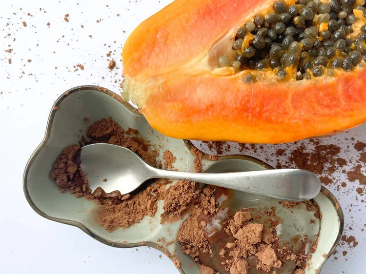 Papaya, aloe vera, and cacao